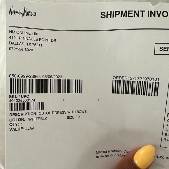 Monot Cut Out Dress With Bows - Picture 8 of 8